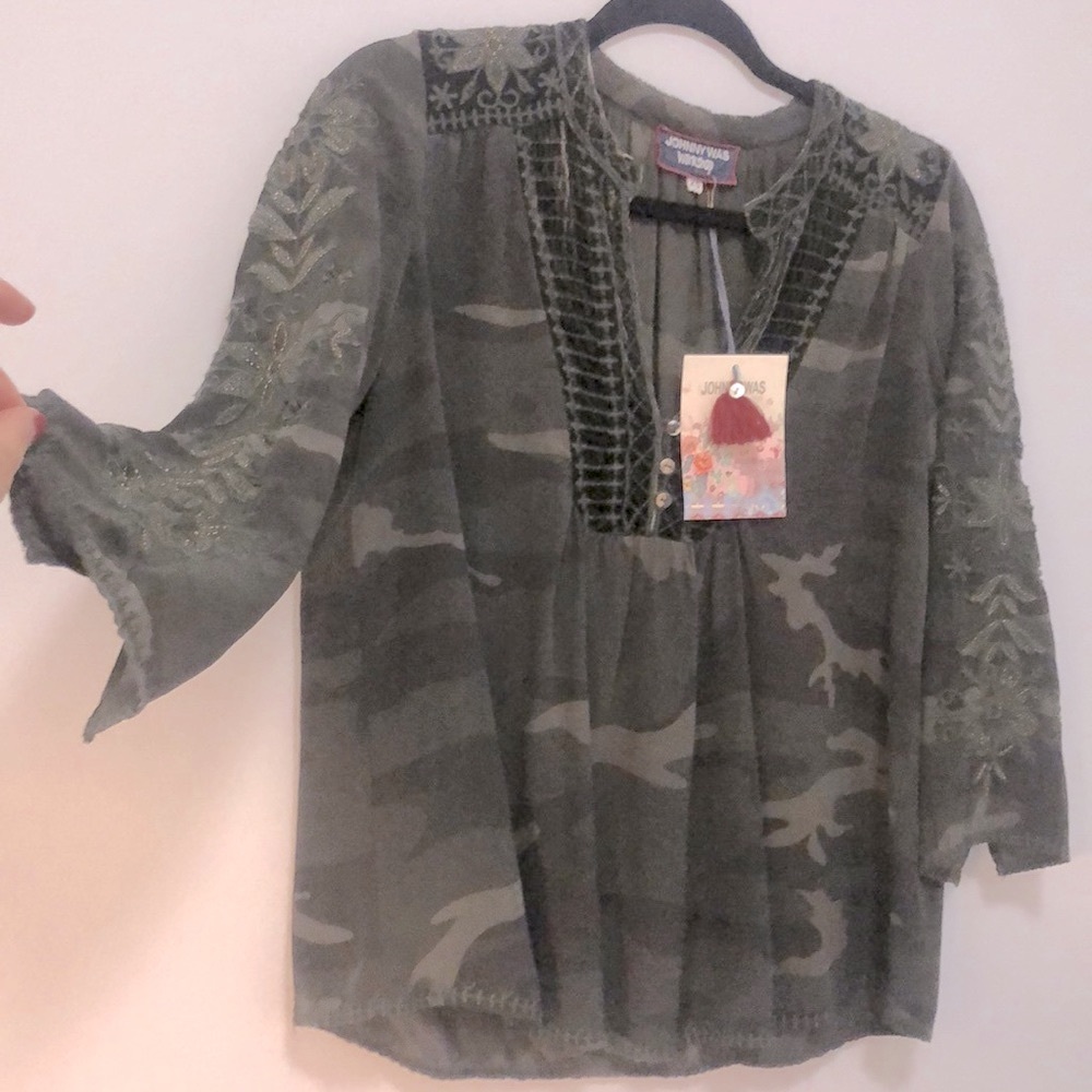 Camo Style Johnny Was Blouse